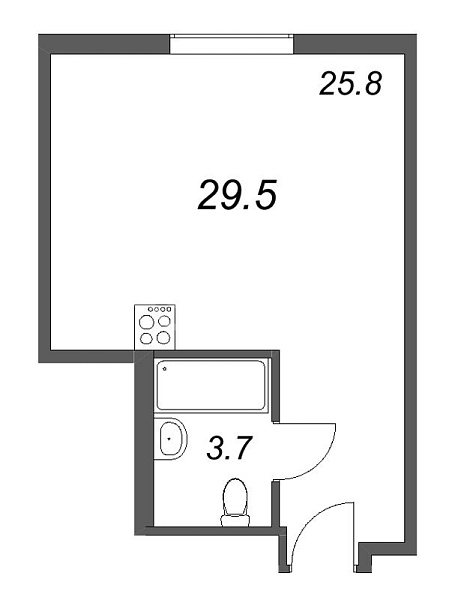 Студия в новостройке, 29 кв.м., Московский район, Московский пр-кт