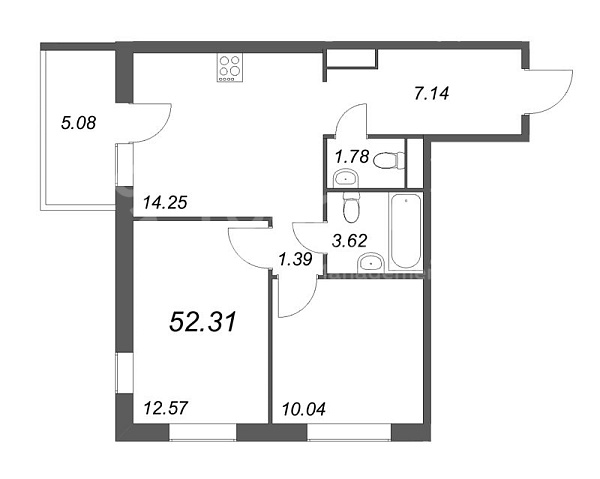 2-к квартира в новостройке, 52 кв.м., Ленинградское ш.