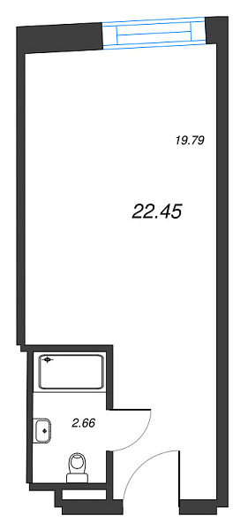 Студия в новостройке, 22 кв.м., Московский район, Ленинский пр-кт