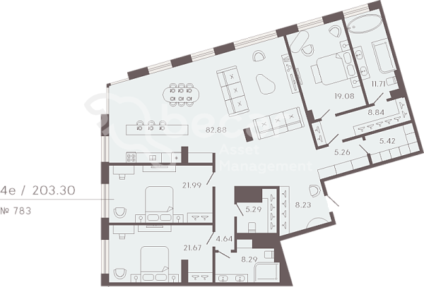 3-к квартира в новостройке, 218 кв.м., Петроградский район, Ремесленная ул.