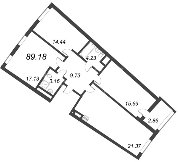 3-к квартира в новостройке, 87 кв.м., Василеостровский район, Морская наб.