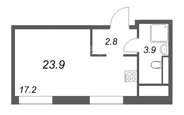 Студия в новостройке, 23 кв.м., Красногвардейский район, Партизанская ул.