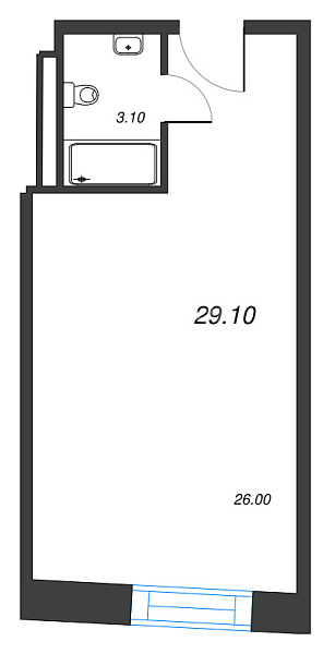 Студия в новостройке, 29 кв.м., Московский район, Ленинский пр-кт