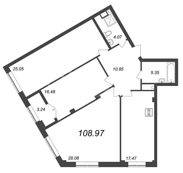 3-к квартира в новостройке, 108 кв.м., Петроградский район, Ремесленная ул.