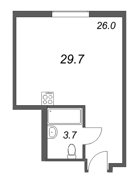 Студия в новостройке, 29 кв.м., Московский район, Московский пр-кт