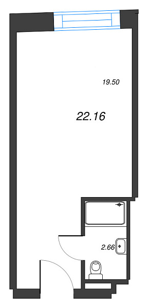 Студия в новостройке, 22 кв.м., Московский район, Ленинский пр-кт