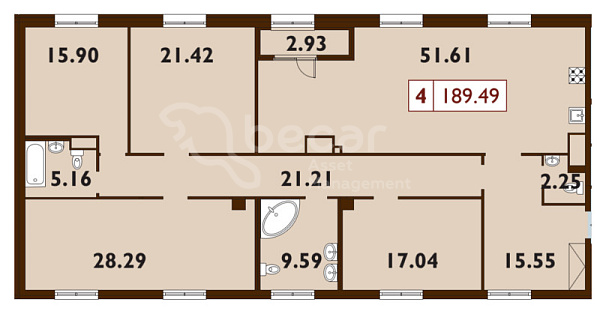 4-к квартира в новостройке, 188 кв.м., Петроградский район, Петровский пр-кт