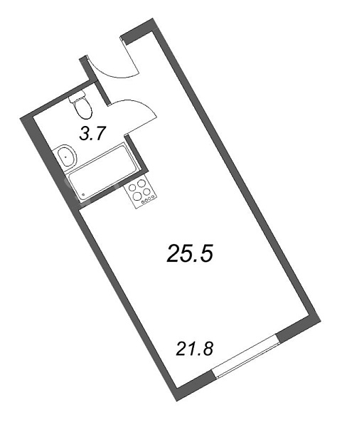 Студия в новостройке, 25 кв.м., Московский район, Московский пр-кт