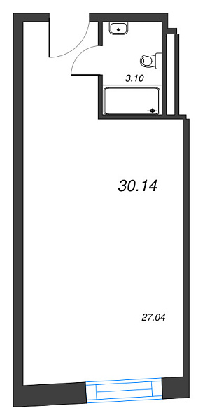 Студия в новостройке, 30 кв.м., Московский район, Ленинский пр-кт